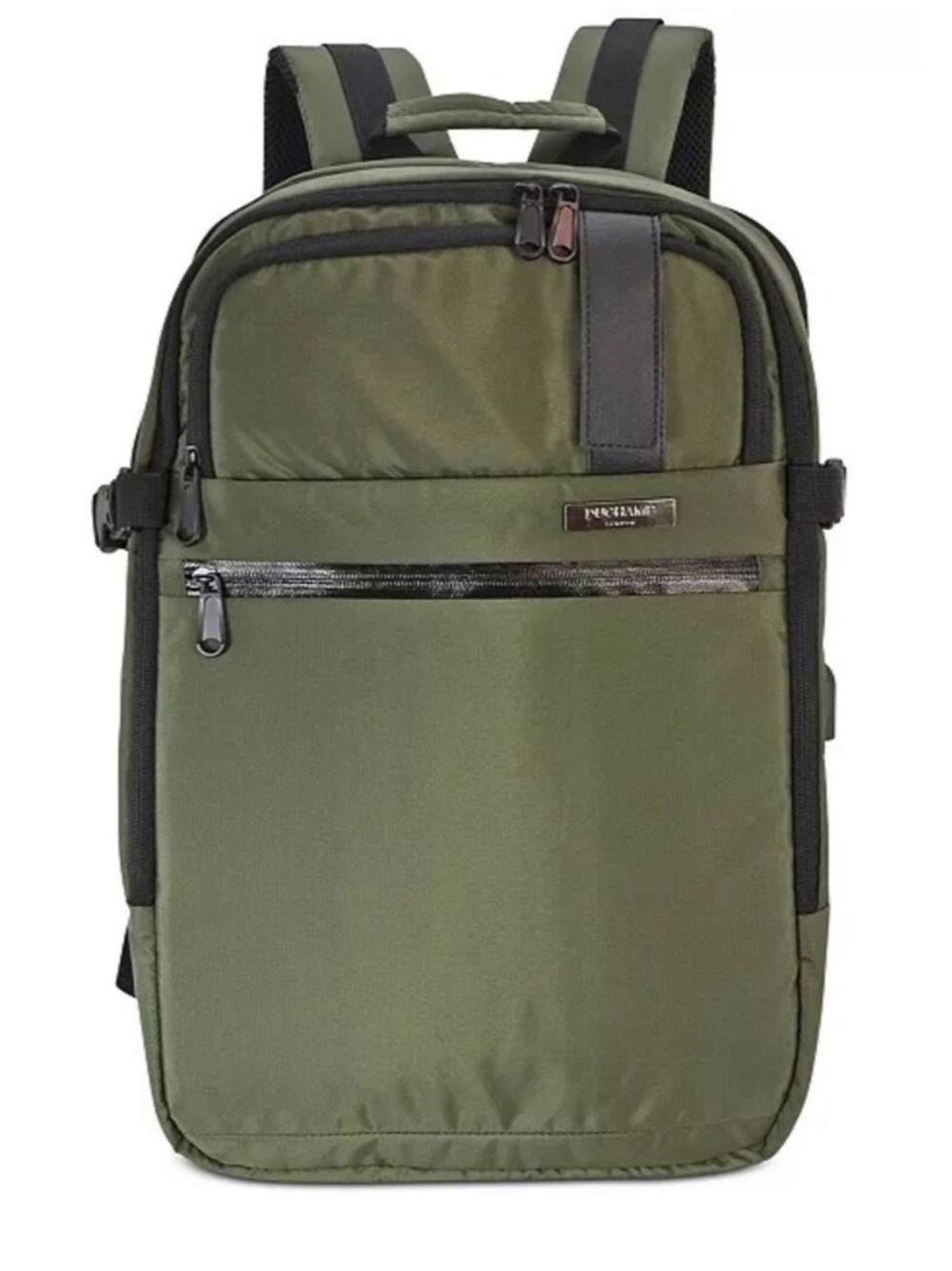 Duchamp London's "Getaway Expandable Carry-On Backpack Suitcase in Olive Green
